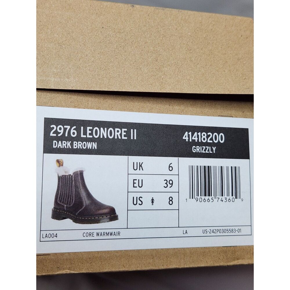 Dr. Martens 2976 Leonore II WarmWair Chelsea Boots Women’s 8 Dark Brown - Picture 3 of 11